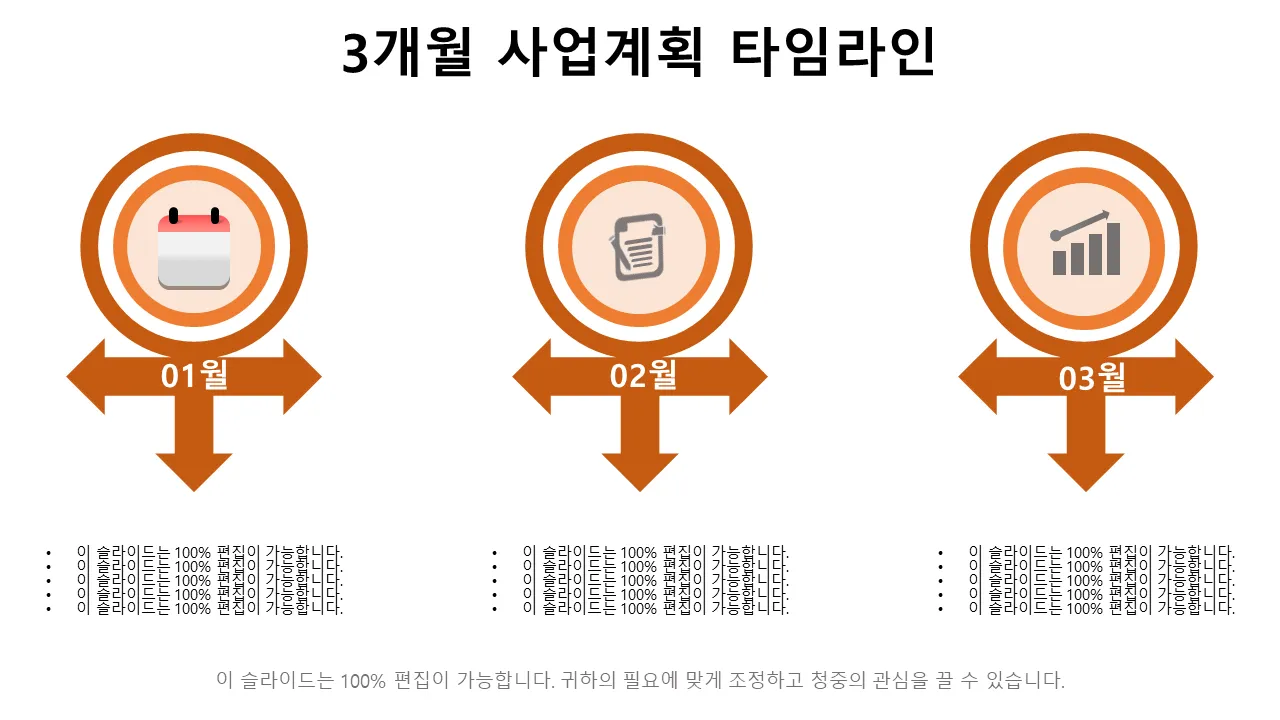 3개월 사업 계획 타임라인