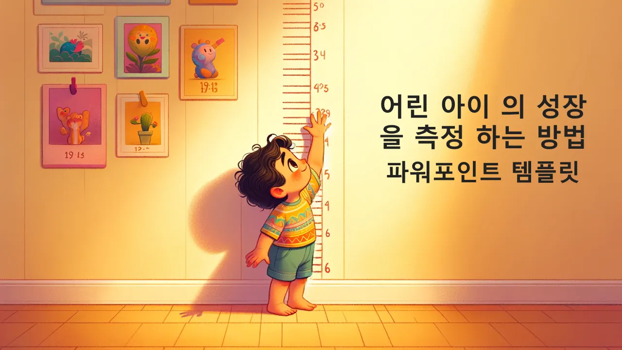 어린 아이의 성장 측정 비즈니스 프레젠테이션용 PowerPoint 템플릿