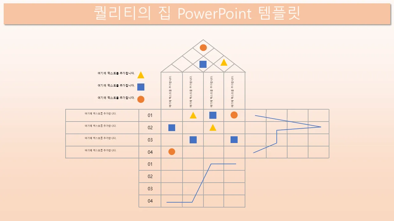 House Of Quality 비즈니스 프리젠테이션용 파워포인트 템플릿