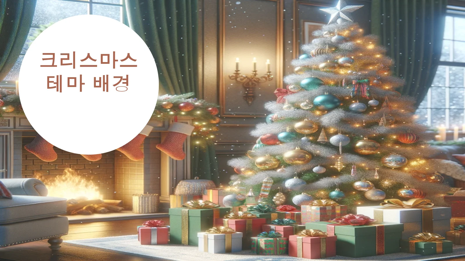 크리스마스 테마 휴일 프리젠테이션을 위한 파워포인트 템플릿