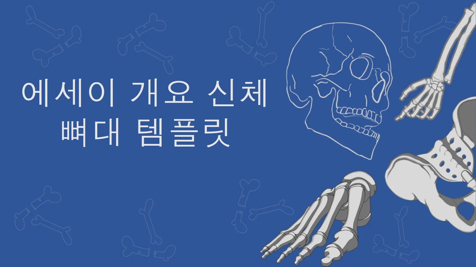 명확한 구조를 위한 에세이 개요 신체 골격 템플릿